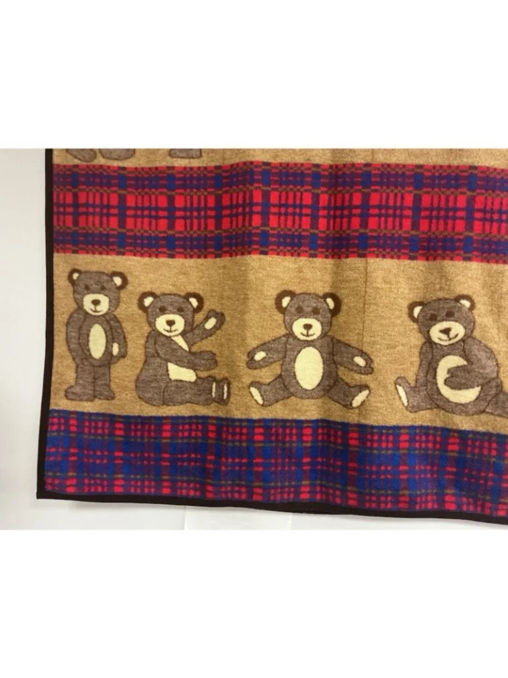 Vintage San Marcos Blanket Teddy Bear Rustic Heavy Duty 80